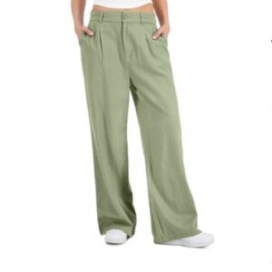 Rewash High-Rise Linen Wide-Leg Pleat-Front Trouser
Pants